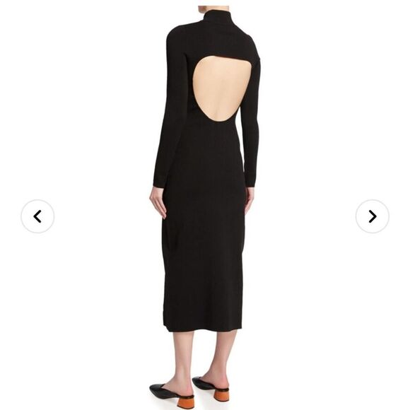 Nanushka Elin Turtleneck Open-Back Dress in Black - Picture 5 of 8
